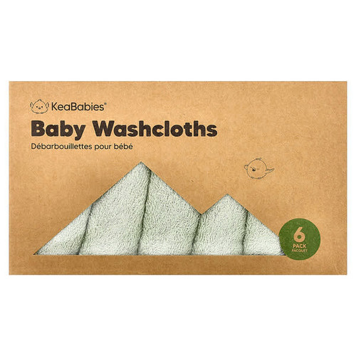 <img alt="KeaBabies, Baby Washcloths, 6 Pack" title="KeaBabies, Baby Washcloths, 6 Pack,810019227059"