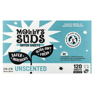 <img alt="Mollys Suds, Dryer Sheets, Unscented, 120 Sheets" title="Mollys Suds, Dryer Sheets, Unscented, 120 Sheets,850024701311"