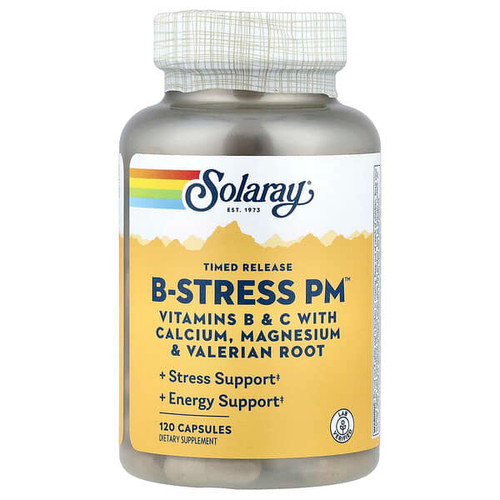<img alt="Solaray, Timed Release Vitamin B-Stress PM, 120 Capsules" title="Solaray, Timed Release Vitamin B-Stress PM, 120 Capsules,076280042313"