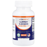 <img alt="Vitamatic, Slippery Elm Bark, 180 Vegetable Capsules" title="Vitamatic, Slippery Elm Bark, 180 Vegetable Capsules,810078474548"