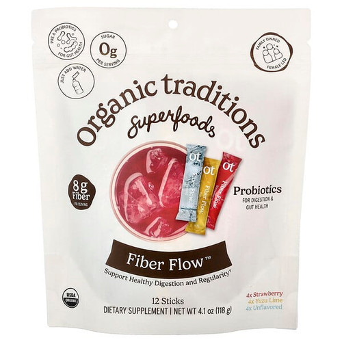 <img alt="Organic Traditions, Fiber Flow, Variety Pack, 12 Sticks, 4.1 oz (118 g)" title="Organic Traditions, Fiber Flow, Variety Pack, 12 Sticks, 4.1 oz (118 g),627733001212"