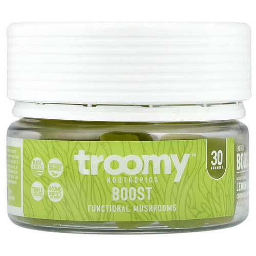 <img alt="Troomy Nootropics, Boost, Functional Mushrooms Gummies, Lemon Lime, 30 Gummies" title="Troomy Nootropics, Boost, Functional Mushrooms Gummies, Lemon Lime, 30 Gummies,657381125091"