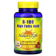 <img alt="Natures Life, B-100, High Folic Acid, 1,360 mcg, 100 Capsules" title="Natures Life, B-100, High Folic Acid, 1,360 mcg, 100 Capsules,040647004405"