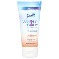 <img alt="Secret, Whole Body Deodorant, Aluminum Free Invisible Cream, Peach + Vanilla Blossom, 3 oz (85 g)" title="Secret, Whole Body Deodorant, Aluminum Free Invisible Cream, Peach + Vanilla Blossom, 3 oz (85 g),030772133880"