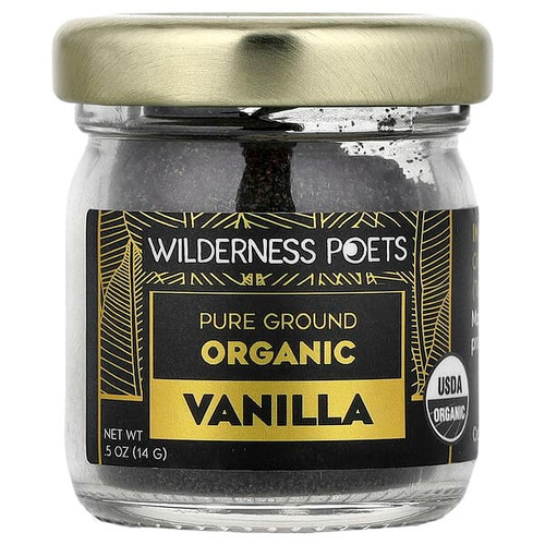 <img alt="Wilderness Poets, Pure Ground Organic Vanilla, 0.5 oz (14 g)" title="Wilderness Poets, Pure Ground Organic Vanilla, 0.5 oz (14 g),850050426004"