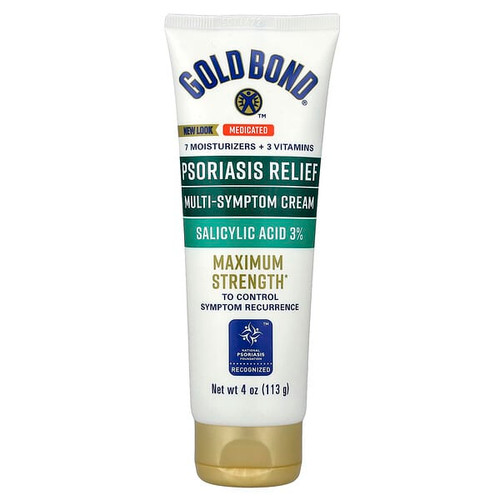 <img alt="Gold Bond, Medicated, Psoriasis Relief, Multi-Symptom Cream, 4 oz (113 g)" title="Gold Bond, Medicated, Psoriasis Relief, Multi-Symptom Cream, 4 oz (113 g),041167041253"