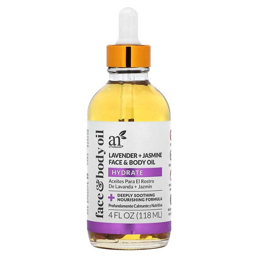 <img alt="artnaturals, Face & Body Oil, Lavender + Jasmine , 4 fl oz (118 ml)" title="artnaturals, Face & Body Oil, Lavender + Jasmine , 4 fl oz (118 ml),810029808170"