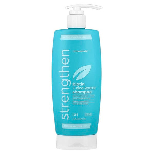 <img alt="artnaturals, Biotin + Rice Water Strengthen Shampoo, For Men and Women, Step 01, 16 fl oz (473 ml)" title="artnaturals, Biotin + Rice Water Strengthen Shampoo, For Men and Women, Step 01, 16 fl oz (473 ml),810029806596"