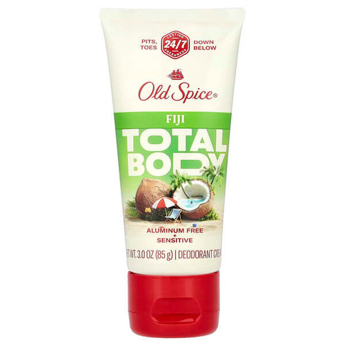 <img alt="Old Spice, Total Body, Deodorant Cream, Aluminum Free, Fiji , 3 oz (85 g)" title="Old Spice, Total Body, Deodorant Cream, Aluminum Free, Fiji , 3 oz (85 g),012044060599"