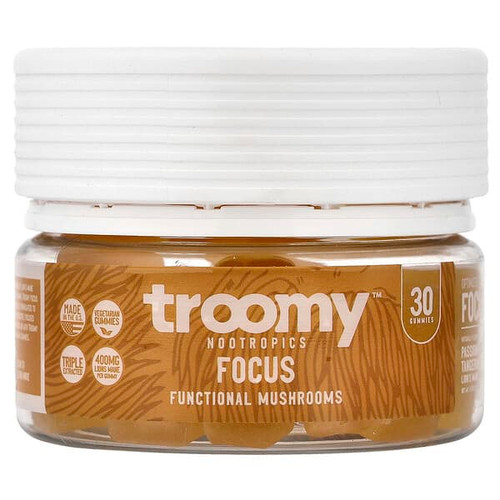 <img alt="Troomy Nootropics, Focus, Functional Mushrooms Gummies, Passionfruit Tangerine, 30 Gummies" title="Troomy Nootropics, Focus, Functional Mushrooms Gummies, Passionfruit Tangerine, 30 Gummies,657381125084"