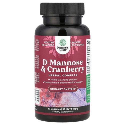 <img alt="Natures Craft, D-Mannose & Cranberry, 60 Capsules" title="Natures Craft, D-Mannose & Cranberry, 60 Capsules,850019770063"
