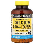 <img alt="Mason Natural, Oyster Shell Calcium Plus D3, 250 Tablets" title="Mason Natural, Oyster Shell Calcium Plus D3, 250 Tablets,311845075529"