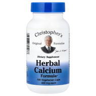 <img alt="Christophers Original Formulas, Herbal Calcium Formula, 100 Vegetarian Caps" title="Christophers Original Formulas, Herbal Calcium Formula, 100 Vegetarian Caps,084783891086"