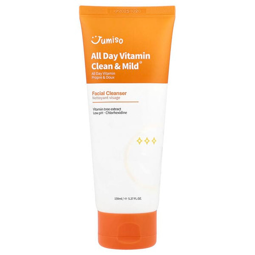 <img alt="Jumiso, All Day Vitamin Clean & Mild Facial Cleanser, 5.27 fl oz (150 ml)" title="Jumiso, All Day Vitamin Clean & Mild Facial Cleanser, 5.27 fl oz (150 ml),8809655950041"