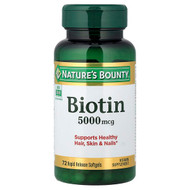 <img alt="Natures Bounty, Biotin, 5,000 mcg, 72 Rapid Release Softgels" title="Natures Bounty, Biotin, 5,000 mcg, 72 Rapid Release Softgels,074312134302"