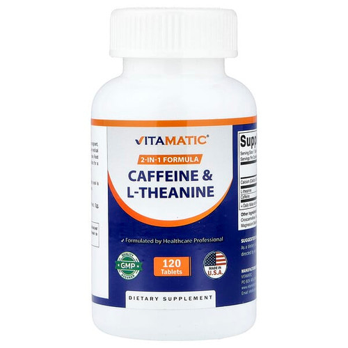 <img alt="Vitamatic, Caffeine & L-Theanine, 120 Tablets" title="Vitamatic, Caffeine & L-Theanine, 120 Tablets,810078471271"