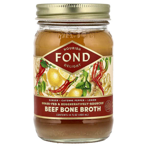 <img alt="FOND Bone Broth, Beef Bone Broth, Ginger & Cayenne, 14 fl oz (400 ml)" title="FOND Bone Broth, Beef Bone Broth, Ginger & Cayenne, 14 fl oz (400 ml),810084760109"