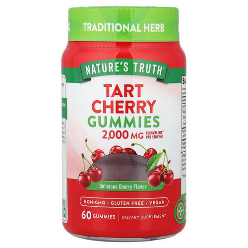 <img alt="Natures Truth, Tart Cherry Gummies, Delicious Cherry, 60 Gummies (1,000 mg per Gummy)" title="Natures Truth, Tart Cherry Gummies, Delicious Cherry, 60 Gummies (1,000 mg per Gummy),840093120830"