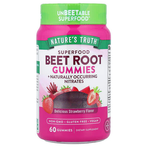 <img alt="Natures Truth, Superfood Beet Root Gummies, Delicious Strawberry, 60 Gummies" title="Natures Truth, Superfood Beet Root Gummies, Delicious Strawberry, 60 Gummies,840093117236"