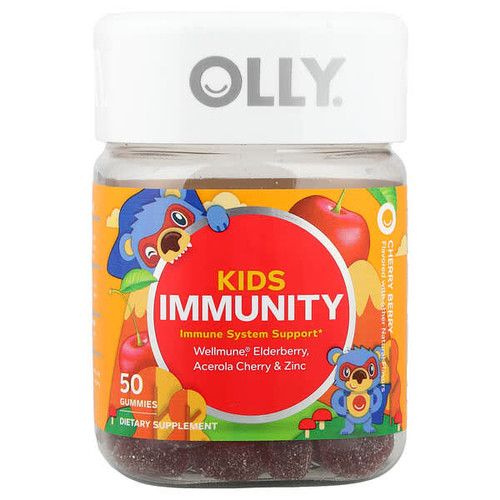 <img alt="OLLY, Kids Immunity, Cherry Berry, 50 Gummies" title="OLLY, Kids Immunity, Cherry Berry, 50 Gummies,858158005466"