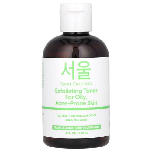 <img alt="SeoulCeuticals, Exfoliating Toner, For Oily, Acne-Prone Skin, 4 fl oz (120 ml)" title="SeoulCeuticals, Exfoliating Toner, For Oily, Acne-Prone Skin, 4 fl oz (120 ml),195893788682"