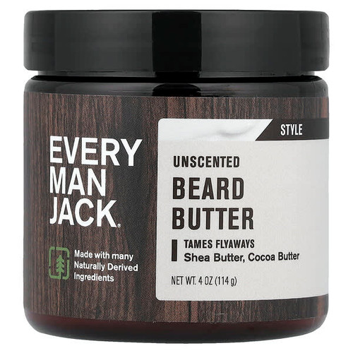 <img alt="Every Man Jack, Beard Butter, Unscented, 4 oz (114 g)" title="Every Man Jack, Beard Butter, Unscented, 4 oz (114 g),878639016699"