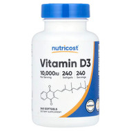 <img alt="Nutricost, Vitamin D3, 250 mcg (10,000 IU), 240 Softgels" title="Nutricost, Vitamin D3, 250 mcg (10,000 IU), 240 Softgels,810139573128"