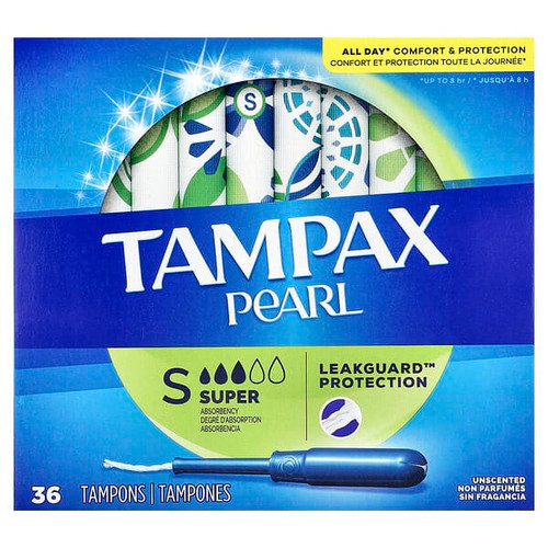 <img alt="Tampax, Pearl, Super, Unscented, 36 Tampons" title="Tampax, Pearl, Super, Unscented, 36 Tampons,073010003705"