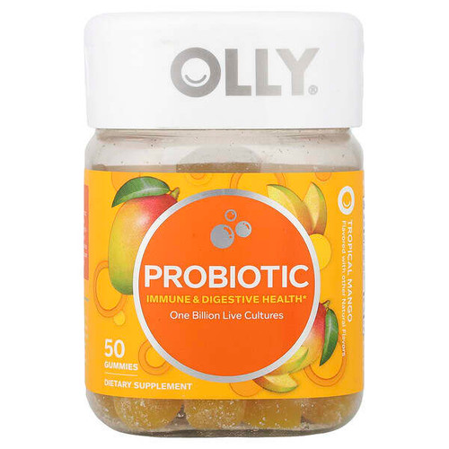 <img alt="OLLY, Probiotic Gummies, Tropical Mango, 50 Gummies" title="OLLY, Probiotic Gummies, Tropical Mango, 50 Gummies,858158005138"