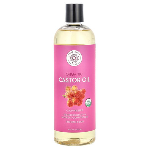 <img alt="Pure Body Naturals, Organic Castor Oil, 16 fl oz (473 ml)" title="Pure Body Naturals, Organic Castor Oil, 16 fl oz (473 ml),858416007065"
