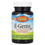 <img alt="Carlson, E-Gems Plus, 50 Soft Gels" title="Carlson, E-Gems Plus, 50 Soft Gels,088395004407"