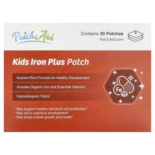 <img alt="PatchAid, Kids Iron Plus Patch, 30 Patches" title="PatchAid, Kids Iron Plus Patch, 30 Patches,038407585875"