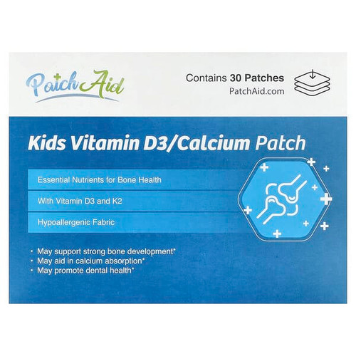 <img alt="PatchAid, Kids Vitamin D3 - Calcium Patch, 30 Patches" title="PatchAid, Kids Vitamin D3 - Calcium Patch, 30 Patches,038407585844"