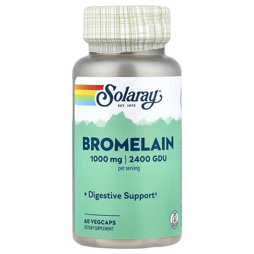 <img alt="Solaray, Bromelain, 60 VegCaps (500 mg, 1,200 GDU per Capsule)" title="Solaray, Bromelain, 60 VegCaps (500 mg, 1,200 GDU per Capsule),076280048438"
