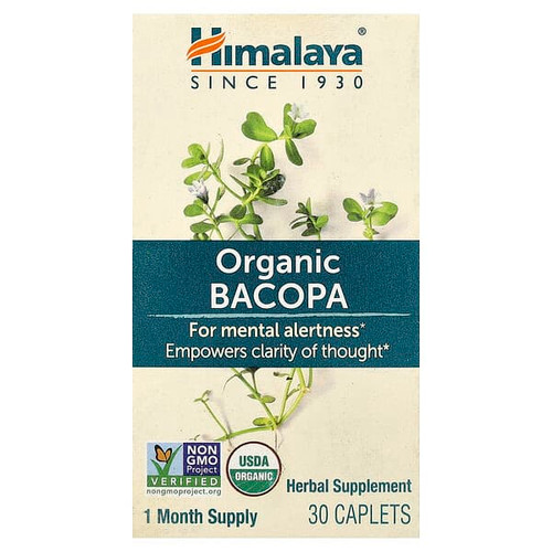 <img alt="Himalaya, Organic Bacopa, 30 Caplets" title="Himalaya, Organic Bacopa, 30 Caplets,605069432016"
