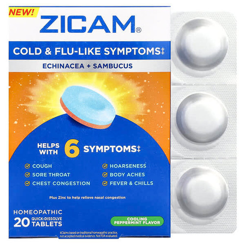 <img alt="Zicam, Echinacea + Sambucus, Cooling Peppermint, 20 Quick-Dissolve Tablets" title="Zicam, Echinacea + Sambucus, Cooling Peppermint, 20 Quick-Dissolve Tablets,732216509731"