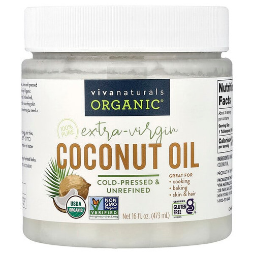 <img alt="Viva Naturals, Organic, Extra-Virgin Coconut Oil, 16 fl oz (473 ml)" title="Viva Naturals, Organic, Extra-Virgin Coconut Oil, 16 fl oz (473 ml),632930605811"