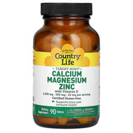 <img alt="Country Life, Calcium Magnesium Zinc with Vitamin D, 90 Tablets" title="Country Life, Calcium Magnesium Zinc with Vitamin D, 90 Tablets,015794024903"