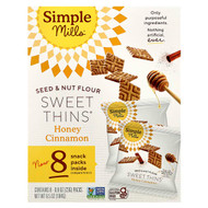 <img alt="Simple Mills, Seed & Nut Flour, Sweet Thins, Honey Cinnamon, 8 Packs, 0.8 oz (23 g) Each" title="Simple Mills, Seed & Nut Flour, Sweet Thins, Honey Cinnamon, 8 Packs, 0.8 oz (23 g) Each,810021672007"