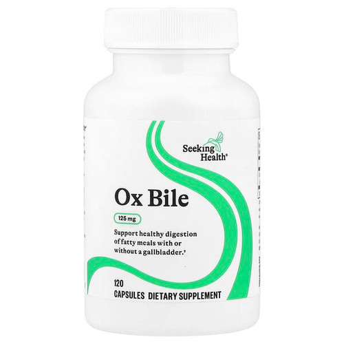<img alt="Seeking Health, Ox Bile, 125 mg, 120 Capsules" title="Seeking Health, Ox Bile, 125 mg, 120 Capsules,810007520988"