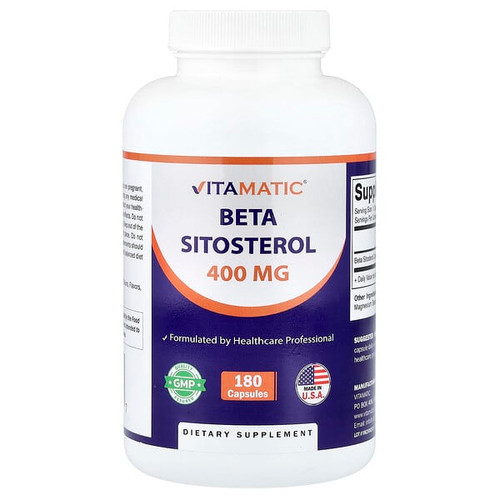 <img alt="Vitamatic, Beta Sitosterol, 400 mg, 180 Capsules" title="Vitamatic, Beta Sitosterol, 400 mg, 180 Capsules,602343801117"