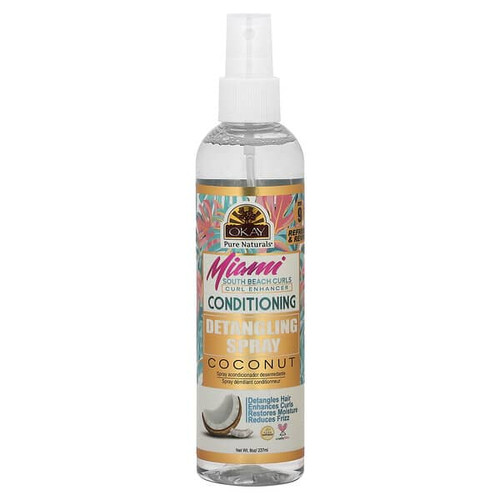 <img alt="Okay Pure Naturals, Miami, Detangling Spray, Conditioning, Coconut, 8 oz (237 ml)" title="Okay Pure Naturals, Miami, Detangling Spray, Conditioning, Coconut, 8 oz (237 ml),810086470358"