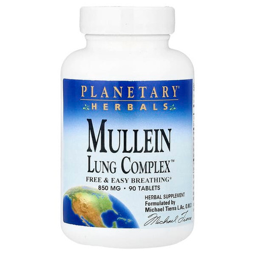 <img alt="Planetary Herbals, Mullein, Lung Complex, 90 Tablets" title="Planetary Herbals, Mullein, Lung Complex, 90 Tablets,021078100027"