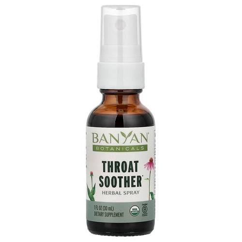 <img alt="Banyan Botanicals, Throat Soother Herbal Spray, 1 fl oz (30 ml)" title="Banyan Botanicals, Throat Soother Herbal Spray, 1 fl oz (30 ml),618192026618"
