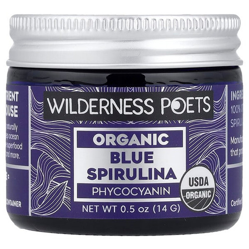 <img alt="Wilderness Poets, Organic Blue Spirulina Phycocyanin, 0.5 oz (14 g)" title="Wilderness Poets, Organic Blue Spirulina Phycocyanin, 0.5 oz (14 g),891617002002"