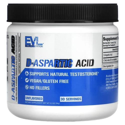 <img alt="EVLution Nutrition, D-Aspartic Acid, Unflavored, 3.3 oz (94 g)" title="EVLution Nutrition, D-Aspartic Acid, Unflavored, 3.3 oz (94 g),818901027022"