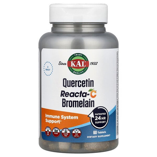 <img alt="KAL, Quercetin Reacta-C Bromelain, 60 Tablets" title="KAL, Quercetin Reacta-C Bromelain, 60 Tablets,021245150626"
