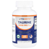 <img alt="Vitamatic, Taurine, 180 Tablets (1,000 mg per Tablet)" title="Vitamatic, Taurine, 180 Tablets (1,000 mg per Tablet),810078474968"