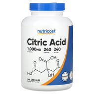 <img alt="Nutricost, Citric Acid, 1,000 mg, 240 Capsules" title="Nutricost, Citric Acid, 1,000 mg, 240 Capsules,810014672045"