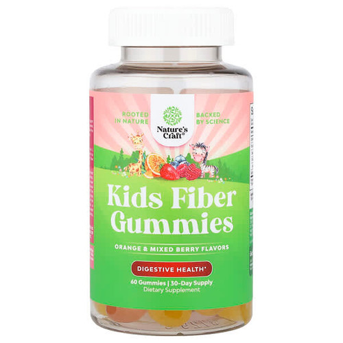 <img alt="Natures Craft, Kids, Fiber Gummies, Orange & Mixed Berry , 60 Gummies" title="Natures Craft, Kids, Fiber Gummies, Orange & Mixed Berry , 60 Gummies,793611599802"